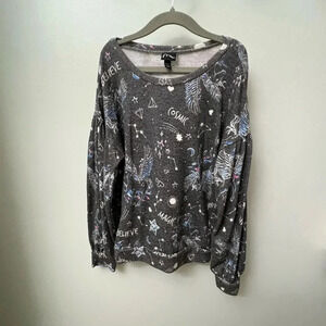 Art class gray cosmic sweatshirt long sleeve top stars Pegasus medium 7/8